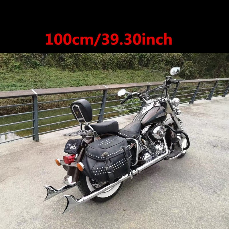Black Chrome Dual Exhaust System Muffler For Harley Softail Heritage Classic Fat Boy Deluxe Slim Cross Bones 1997-2017