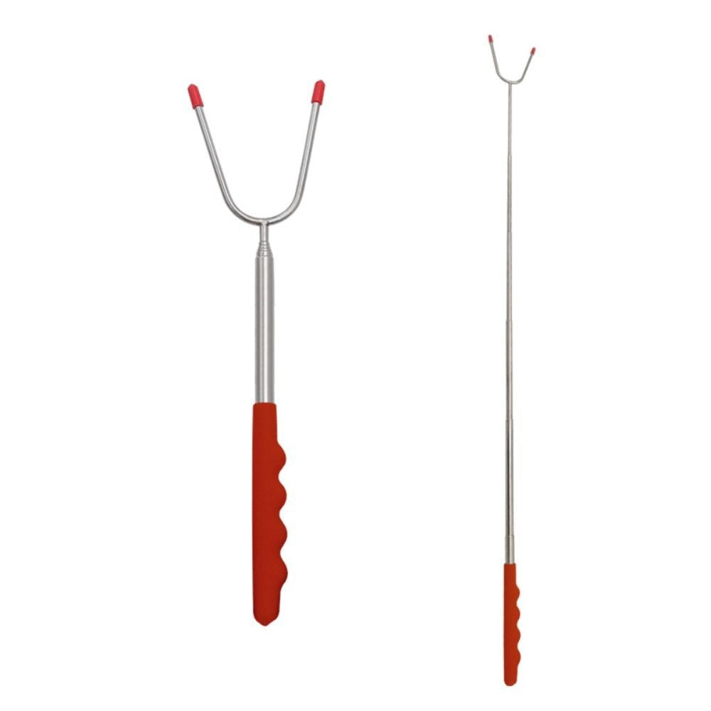 Telescopic BBQ Forks Marshmallows Roasting Sticks Stainless Steel Extendable Hot Dog Sausages Skewers Barbecue Tools