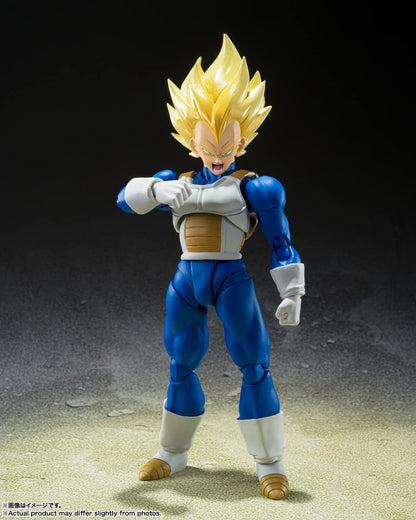 EM ESTOQUE Boneco de Ação Original Dragon Ball Z S.H.Figuarts Super Saiyajin Vegeta Despertando o Super Saiyajin com Sangue para Coleção