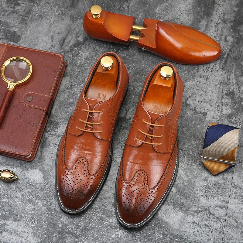 Men's Business Dress Shoes Pointed Toe Lace-Up Oxfords (Large Sizes Available)