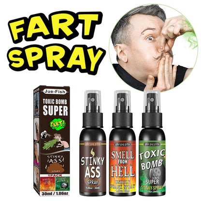 6 unidades-1 unid. 30ml Adereços de Halloween Spray Líquido de Peido Não Tóxico Bomba de Cheiro Fedorento Brinquedo de Pegadinha de Gás Malcheiroso Artigos de Festa de Brincadeira