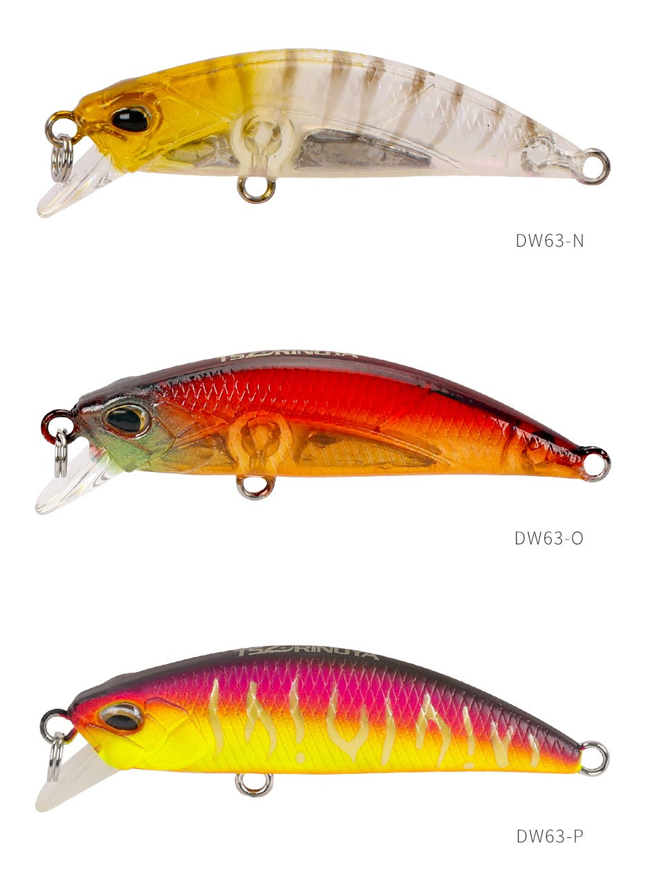 TSURINOYA DW63 50mm/5g Isca Artificial Minnow Jerkbait de Afundamento Wobblers de Plástico Rígido para Pesca de Robalo Truta e Lúcio