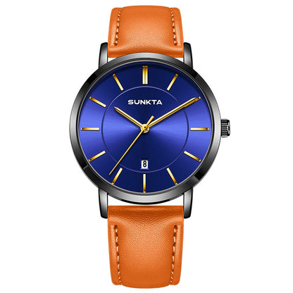 LIGE Sunkta Man Watch Fashion Luxury Waterproof Ultra Thin Date Casual Clock Leather Classic Quartz Watches for Men Reloj Hombre