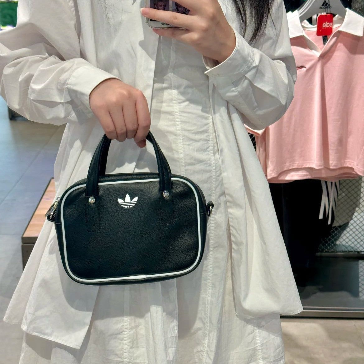 Clover men's and women's fashionable contrasting small square bags, sports single shoulder hand-held crossbody bags