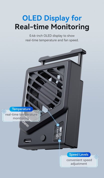 Ulanzi CA25 Camera Cooling System New Version Heat Sink Cooling Fan for Sony Canon FUJIFILM Nikon ZV-E1 FX30 A7M4 R8 R7 R6 XT4