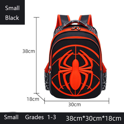 Bolsa Tiracolo Infantil Aranha 3D Tridimensional Desenho Animado, Estojo Escolar Menino Menina Adolescente, Mochila Infantil 2 Peças Impermeável