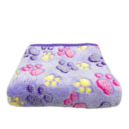Cobertores para cães Gatos Cobertor de estimação de lã macia e fofa Quente Design de estampa fofa Patinha de cachorro gatinho Pequeno