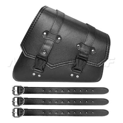 Universal Accessories Triangle Synthetic Leather Motorcycle Side Saddle Bag for Cafe Racer ATV For Harley Sportster XL 883/1200