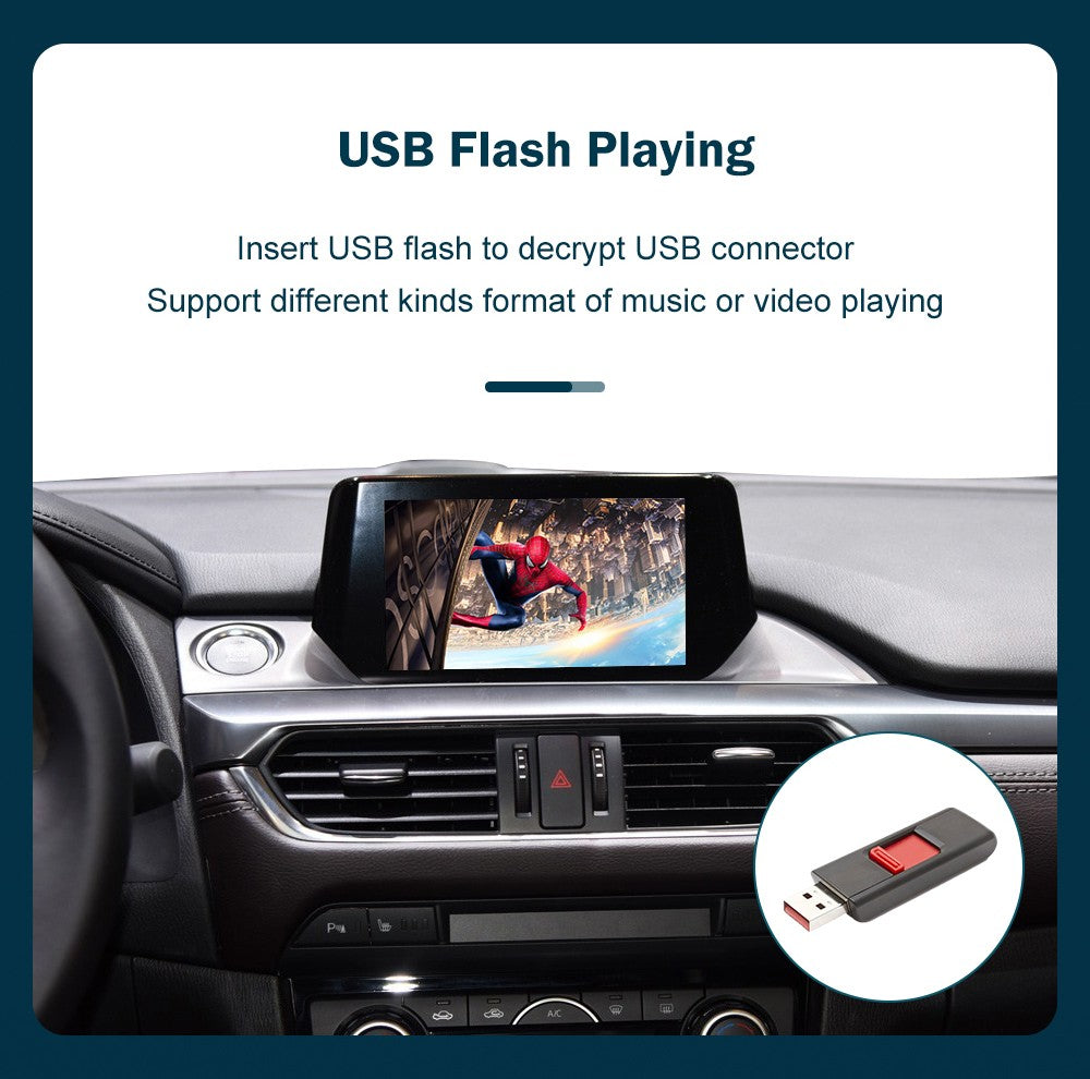 Adaptador USB CarPlay e Android Auto com fio para Mazda 6 2 3 CX3 CX5 CX9 MX5 2016-2020 com sistema Mazda Connect