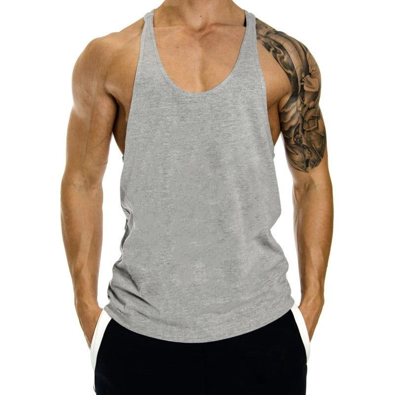 Men Cotton Tank Tops Quick Dry Gym Vest Male Bodybuilding Sleeveless Shirt Elastic Basketball Singlet Gym t-Shirt Man Clothing