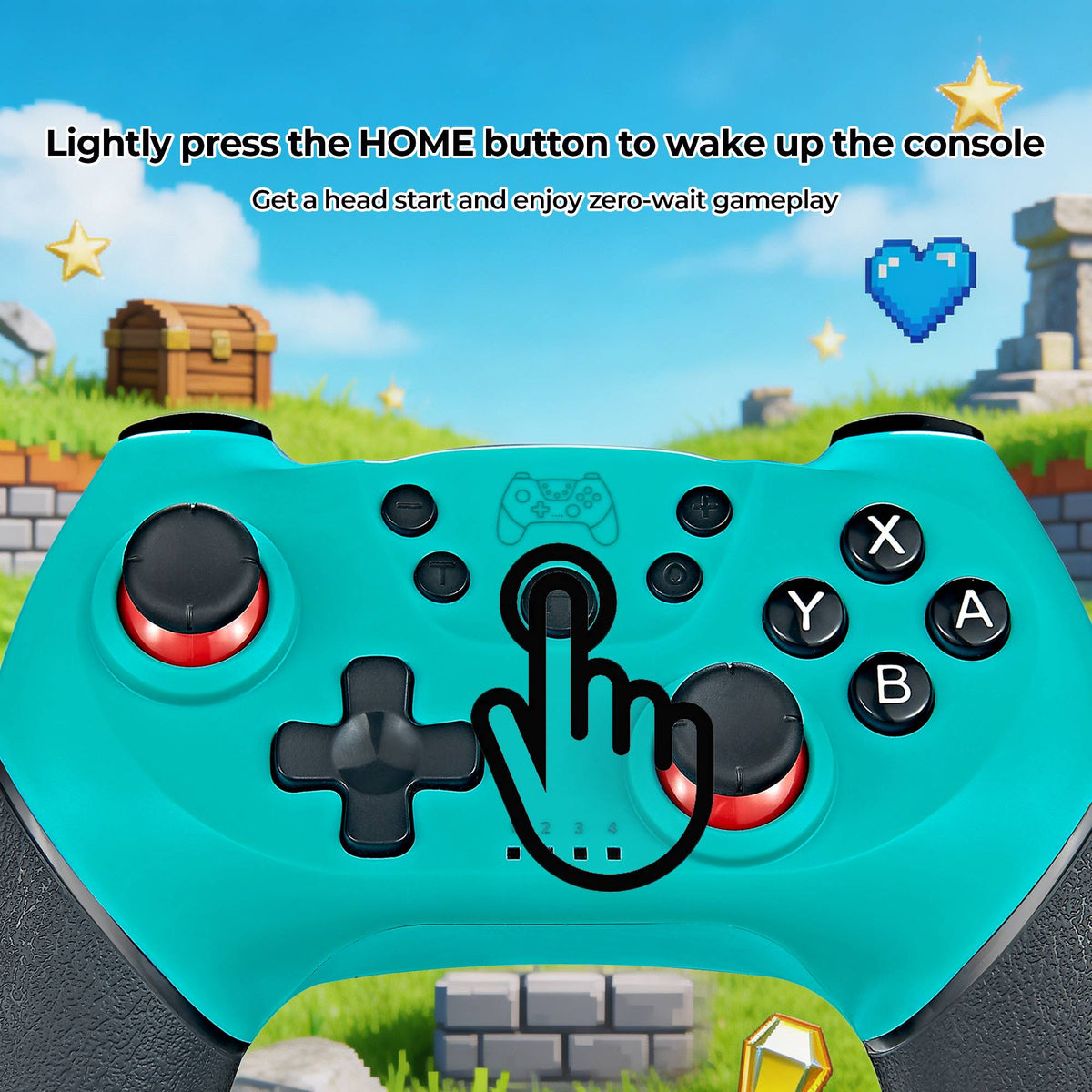 Wireless Pro Controller for Nintendo Switch /OLED/Lite, Haff-Effect Joystick 6?Axis Gyro Dual Vibration Gaming Joystick