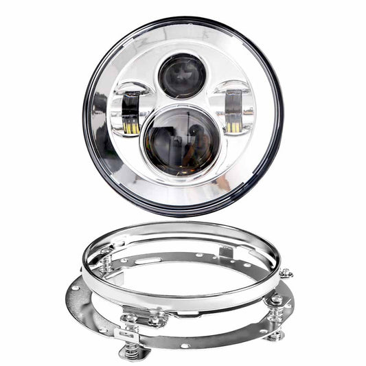 7inch LED Headlight +4.5inch Fog Lights 7"Bracket Mounting Ring Parts for Harley Touring Electra Glide Road King Street Glide