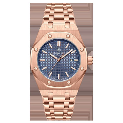 PAAZOMU Luxury Business Man Wristwatch Waterproof Luminous Date Men Watch Stainless Steel Fashion Quartz Watches For Men Reloj