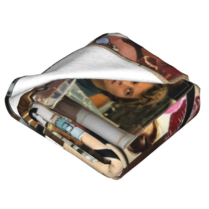 Watermelon Seeds Cute Background Flannel Throw Blanket Soft Warm Spring Cover for Bedroom Bedspread Sofa Bedding for Kids Boys G