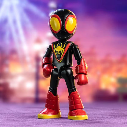 Em estoque, Blokees Genuínos Marvel Spidey Amazing Friend Homem-Aranha Miles Homem-Formiga Boneco Anime Action Figure Colecionáveis Brinquedos Modelo