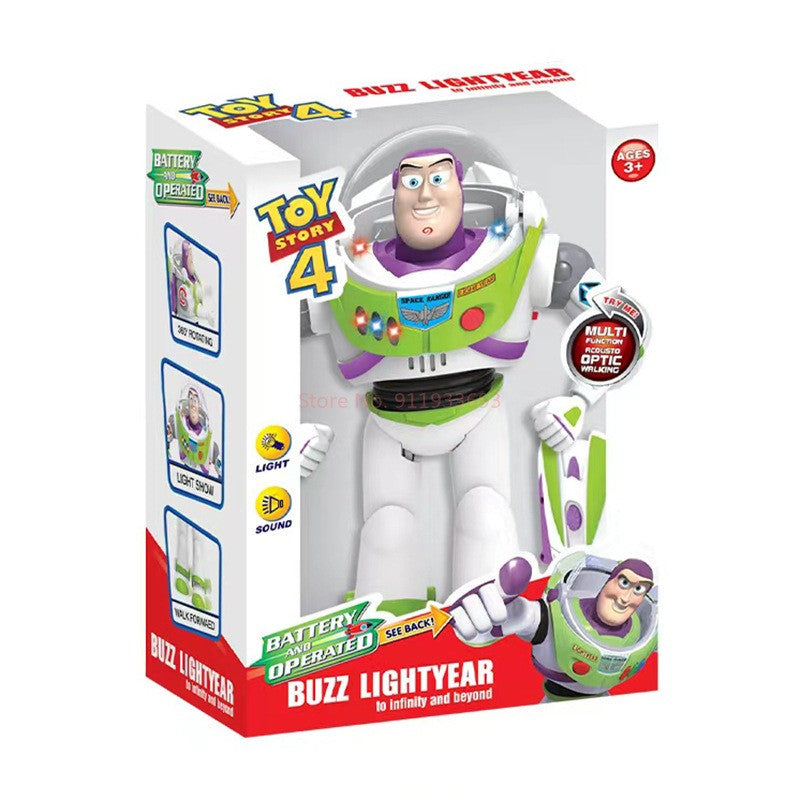 ?Novo? Em estoque Toy Story Buzz Lightyear Robô Elétrico que Anda Boneco de Ação Modelo Pixar Brinquedo Adequado para Presente de Aniversário Infantil