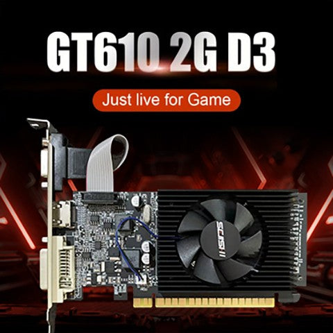 SEJISHI GT610 2GB DDR3 Video Card - Ideal for Home/Office PCs, Reliable & Low Maintenance