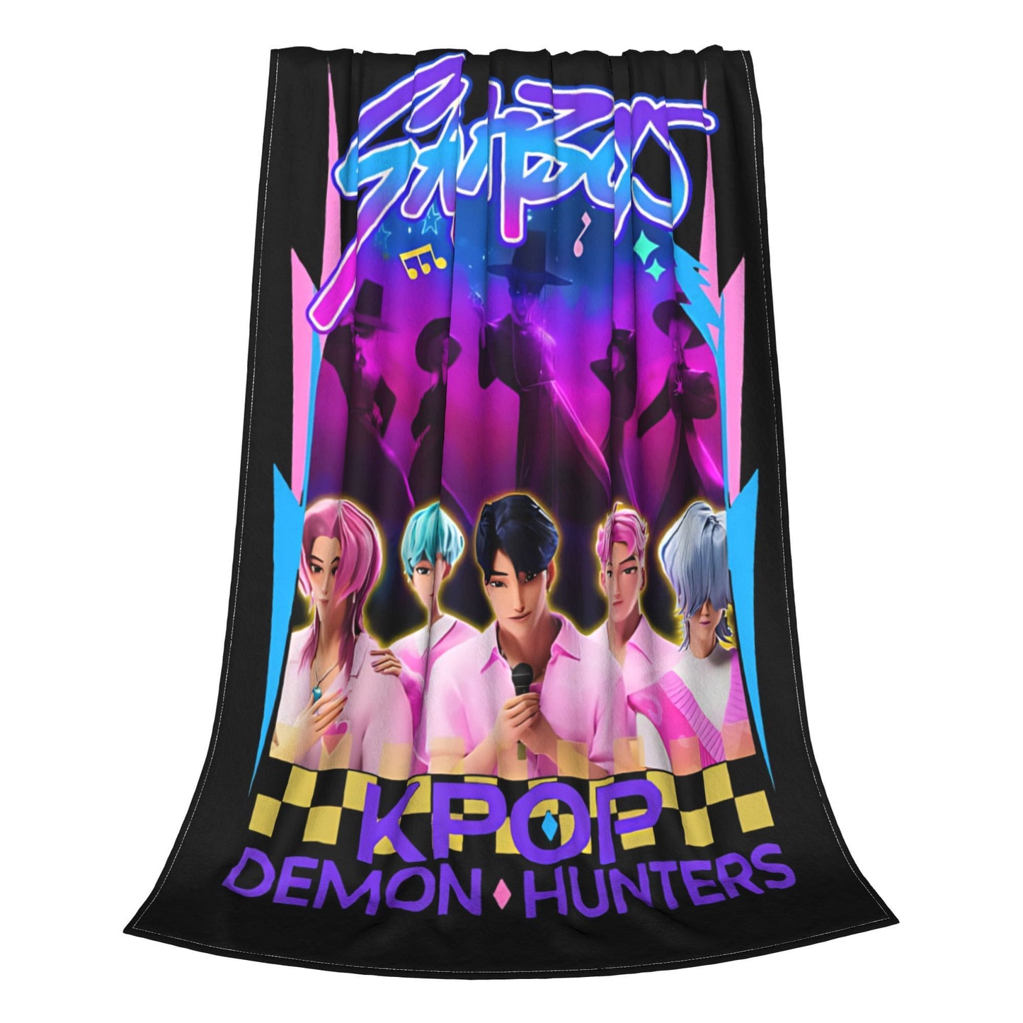 Saja Boys  Kpop Demon Hunters Blanket Fleece Summer   Multifunction Warm Throw Blanket for Bed Couch Bedspreads