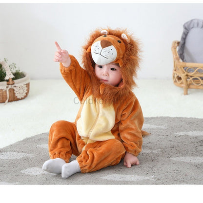 Christmas Costumes Infants Toddlers Halloween Cosplay Lion Costume Kids' Animal Jumpsuit Outfit Snowsuit