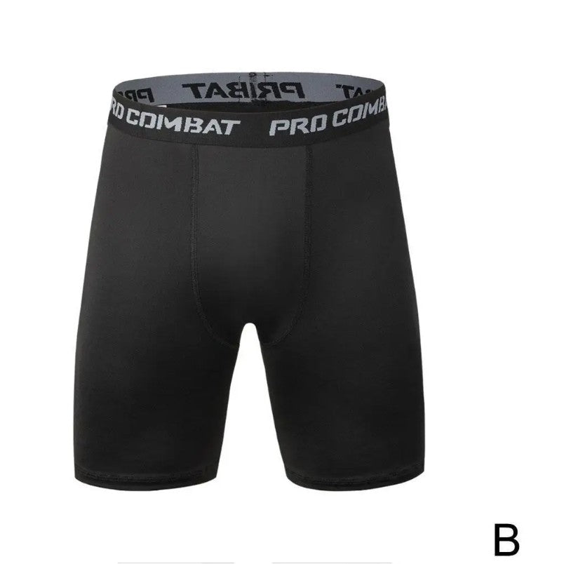 2025 New Men's Sports Leggings, Fitness Elastic Compression Leggings, Quick Drying Shorts, Running Training Elastic Shorts