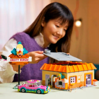 1635pçs Brinquedo Quente Vista da Rua Virginia Simpsons Restaurantes Krusty Burger 10352 Conjunto de Blocos de Construção Modelo Presentes de Aniversário e Natal