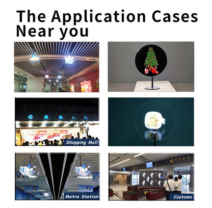 30CM WIFI 256Pcs Led 3D Hologram Logo Projector Advertising Holographic Fan For Event Rent And Shopping Mall Store