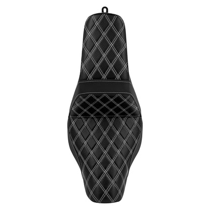 Banco Duplo de Moto para Piloto e Garupa Almofada Dianteira Traseira para Harley Softail Sport Glide FLSB Low Rider FXLR FXLRS 2018 em Diante