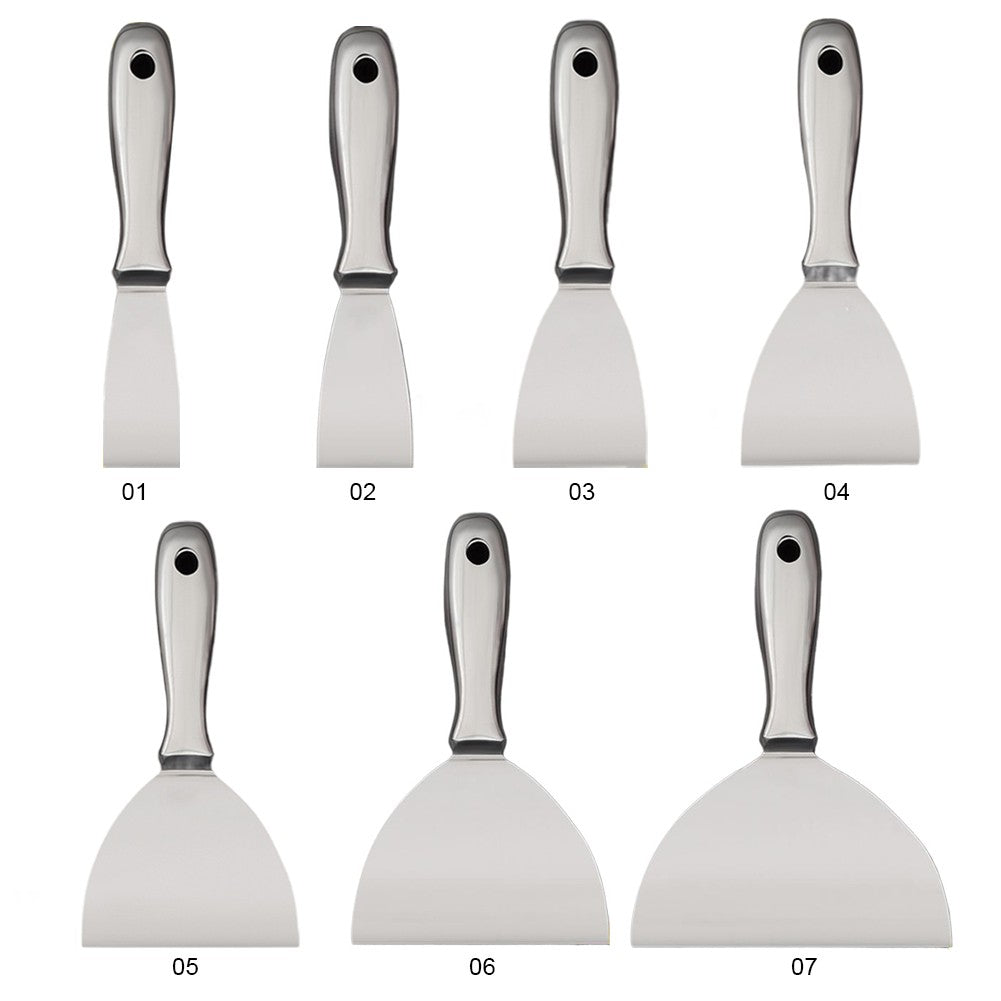Espátula de Aço Inoxidável de Peça Única para Massa de Parede, Ferramenta de Pedreiro, Espátula de Pintor, Raspador para Nivelamento, Remendos e Pintura