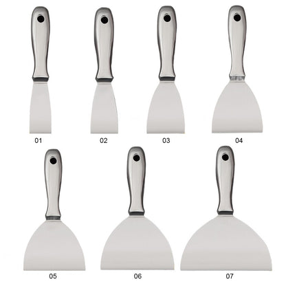 Espátula de Aço Inoxidável de Peça Única para Massa de Parede, Ferramenta de Pedreiro, Espátula de Pintor, Raspador para Nivelamento, Remendos e Pintura