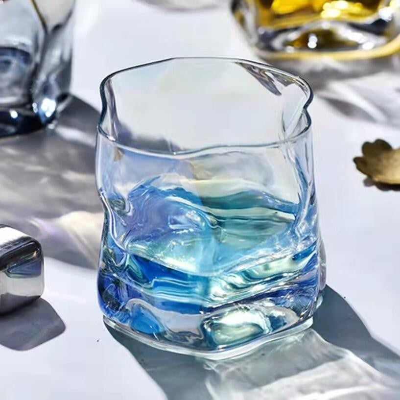 Copo de uísque cinza-fumaça 190ml, copo Old Fashioned de base pesada, conjunto de presente para bar, caneca de cerveja de cristal, direto da fábrica