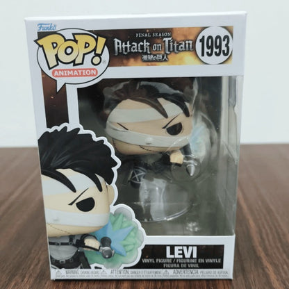 Genuine Funko Pop Attack On Titan Levi 1993 Action Anime Figure Levi Q Version Statue Doll Decor Limited Edition CollectToy Gift