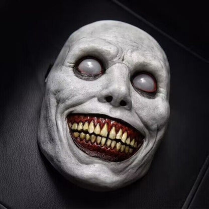 Scary Demon Halloween Mask Creepy White Face Cover Cosplay Prop for Haunted House Horror Party Costume Dress Up