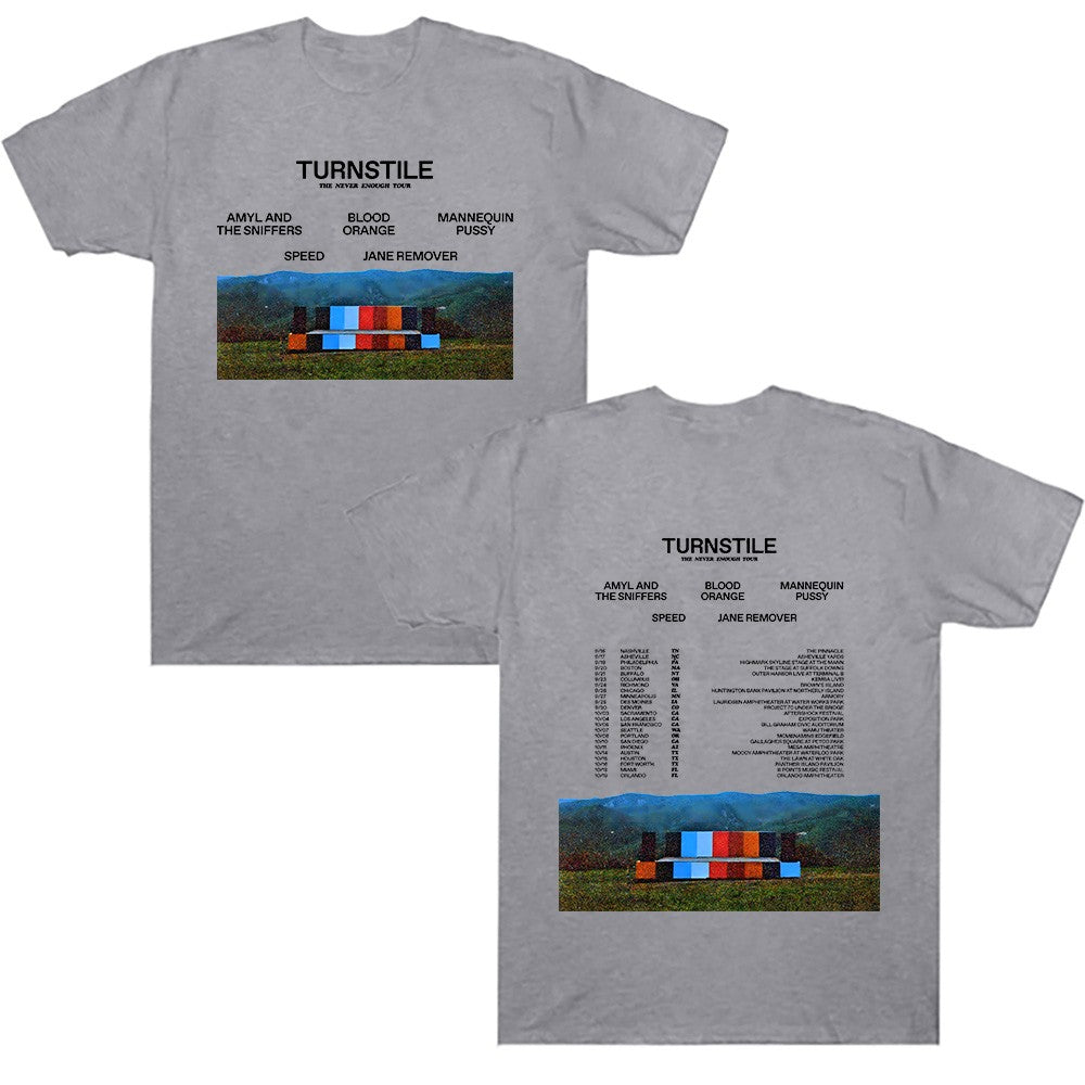 Turnstile The Never Enough Tour2025 T Shirt Gift for Fan Cotton Crewneck Short Sleeve Hip Hop Rock Street Tee Men Women Rock Top