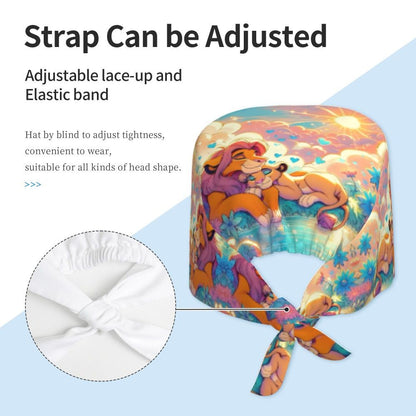 Boné cirúrgico personalizado O Rei Leão, divertido, para homens e mulheres, chapéu de esfoliação, gorro de enfermeira para dentista