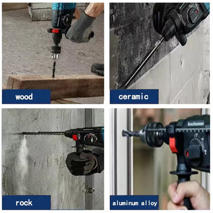 Furadeira de Impacto Elétrica sem Escovas VILASTING 26MM Ferramentas Elétricas Rotativas Multifuncionais sem Fio para Bateria Makita/Dewalt 18V Pino