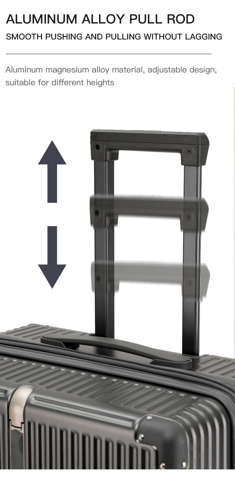 sushimu Suitcase Wide Handle Travel Suitcase Men 20 24 26 Carry-On Luggage Women PC  Trolley Case Can expand capacity