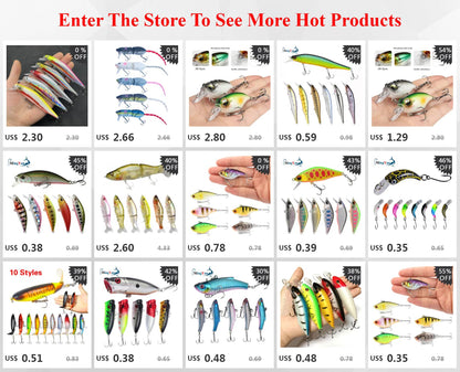 New Crankbait Wobblers Lure 38mm/8g 48mm/11g High Quality Hooks 10 Different Colors Artificial Bait Hard Fishing Cranks