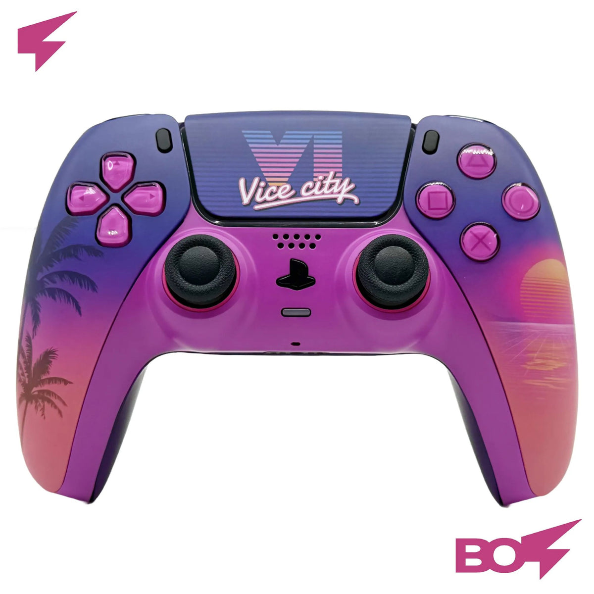 Sunset City PS5 Controller Shell Faceplate Cover with Touchpad Replacement for DualSense BDM-010 to BDM-060