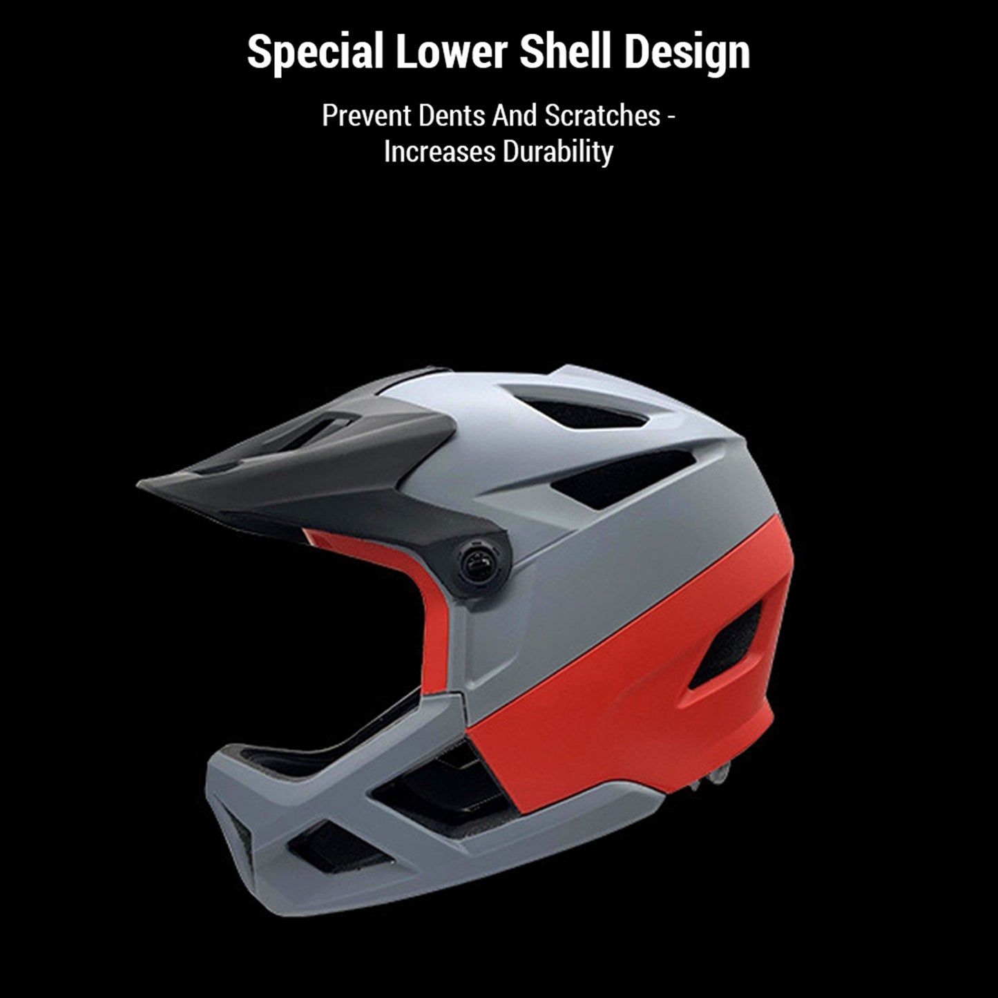 Capacete Integral de Mountain Bike para Homens Mulheres Capacete de Ciclismo de Estrada Leve com Viseira Ajustável e Porta para Óculos de Proteção 55-59CM