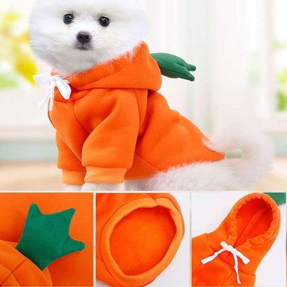 Roupas para Pets Cachorros Moletom com Capuz Fruta Casaco Quente Gato Suéter Fantasia de Inverno para Filhotes Cães de Pequeno Médio Grande Porte e Gatos
