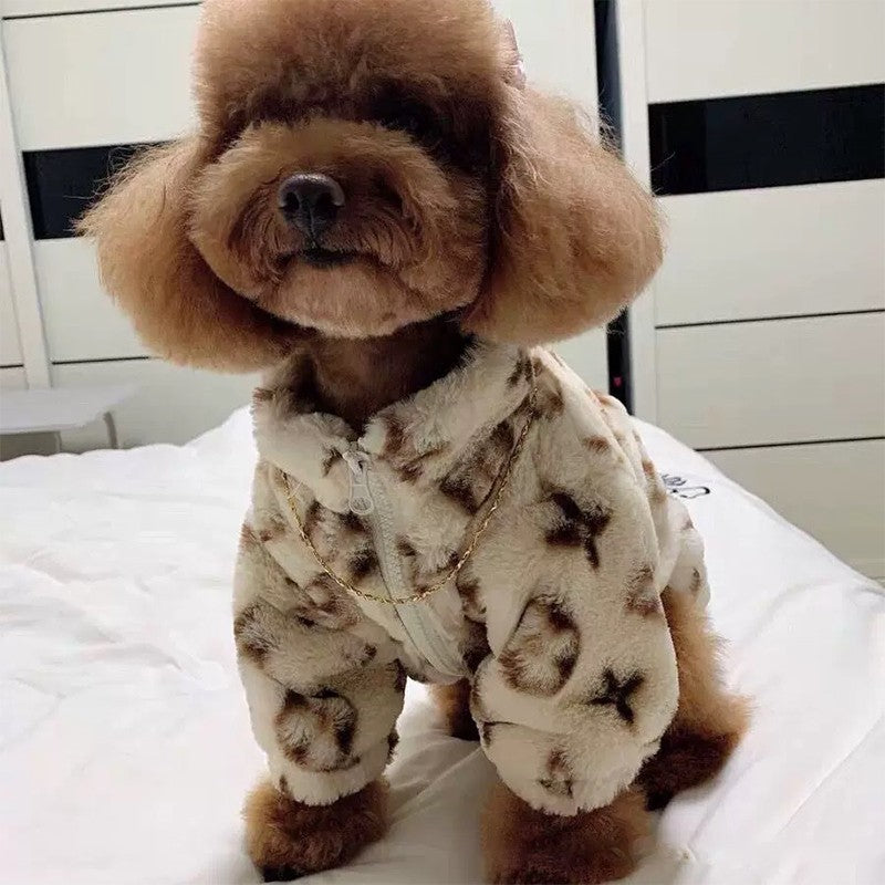 Roupas para Gatos e Cães, Outono Inverno, Macias, Desenho Animado, Pet Quente, Espessamento, Roupas Fofas Térmicas para Cães, Casaco de Pelúcia Moderno para Cães, Artigos para Animais de Estimação