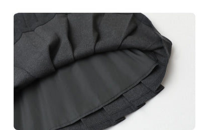 CHIC VEN Women Pleated Skirt High Waist Casual Preppy Style A-line Thick Mini Skirt for Girl Autumn Winter 2025 Ladies Clothing