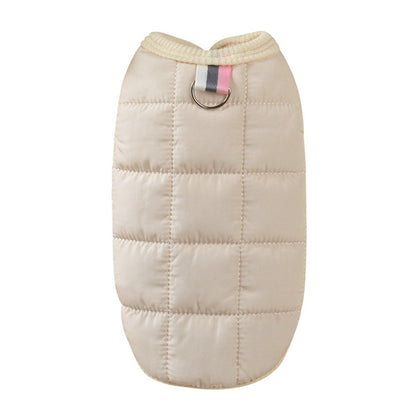 Winter Warm Cotton Padded Jacket Windproof Simple Dogs Vest Coats For Small Medium Dog Puppy French Bulldog Pet Dogs Clothing