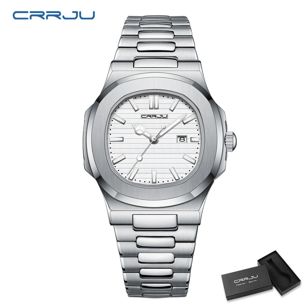 CRRJU  Men Watch 2024 Luxury Top Brand Quartz Watches Business Simple Ultra Thin Luminous Wristwatch Men's Clock Reloj Hombre