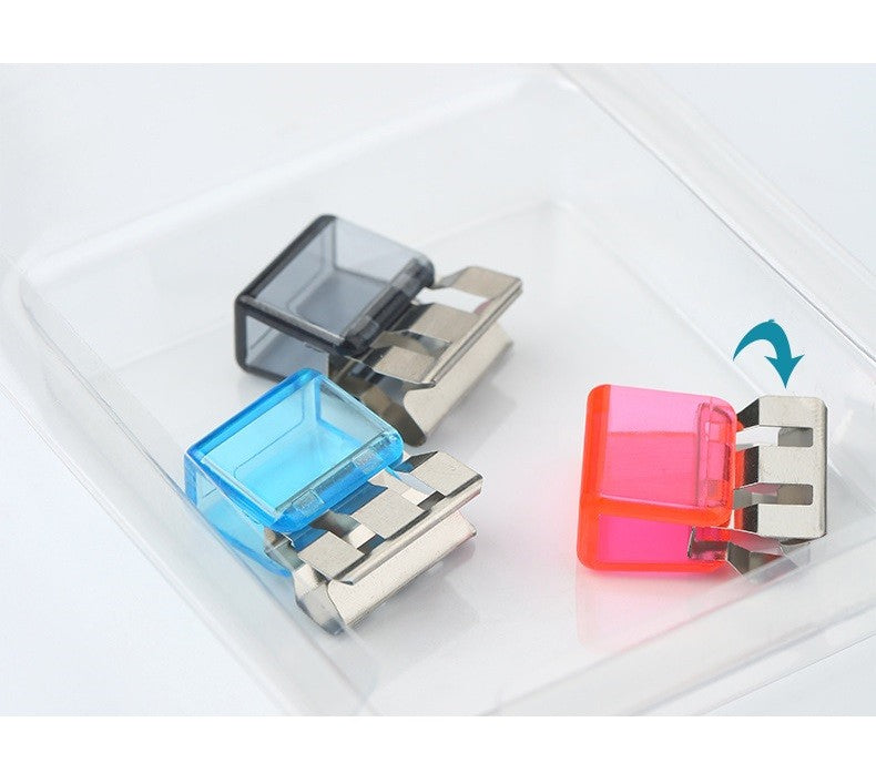 10/20pcs Mini Paper Clips Set Candy Color Transparent Metal Bookmark for File Index Page Holder Clamp Memo Office School F709