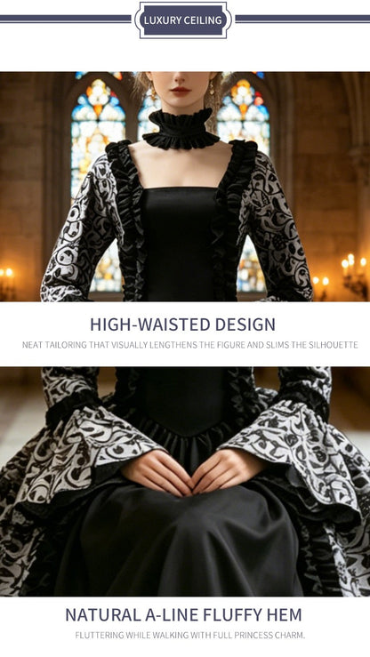 Cross border medieval Victorian retro elegant temperament versatile cosplay court dress fluffy dress cosplay Halloween performan