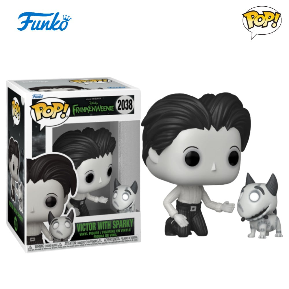Victor With Sparky Anime Doll Figure Frankenweenie Series Funko Pop Model Limited Edition Collect Figures Original Toy Gifts