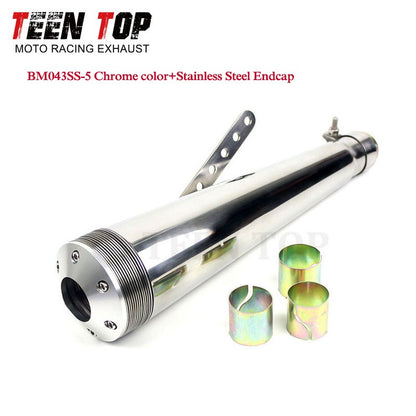 38 40 42 45MM Retro Motorcycle Exhaust Pipe For Harley Honda 125CC 250CC Exhaust Muffler 430mm Punk Racing Tailpipe Escape Moto