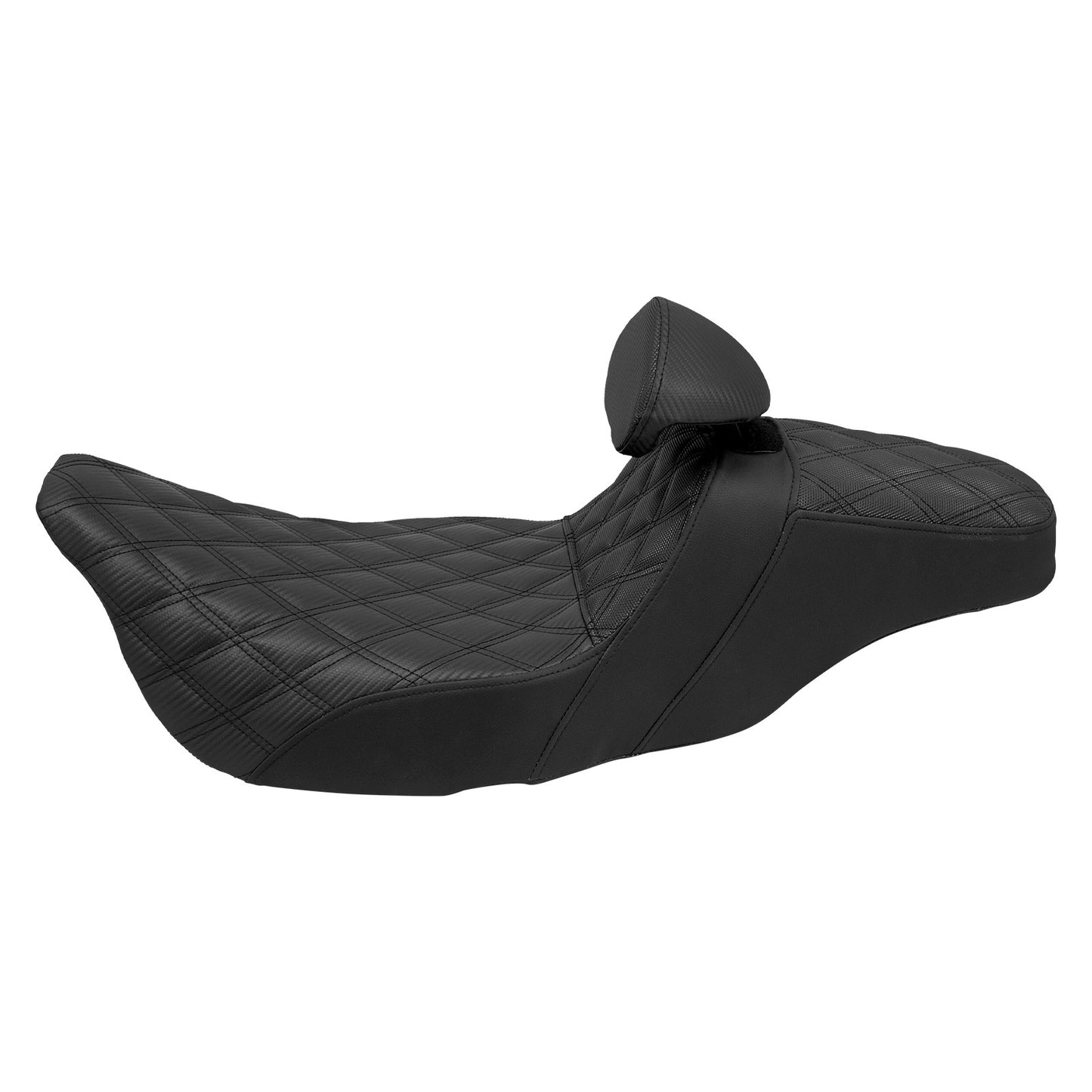 Assento 2 Lugares Moto Garupa Com Encosto Ajustável Almofada Para Harley Touring Electra Road Glide 09-23 Assento De Couro