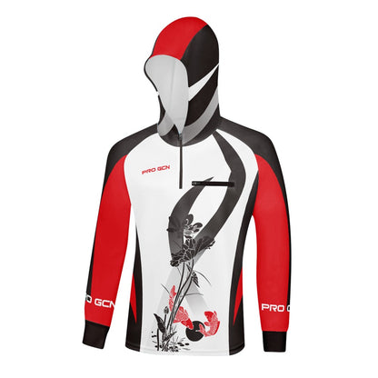 Camisetas de Pesca com Capuz Secagem Rápida Proteção Solar Camisas de Pesca Masculinas Respiráveis Manga Longa Roupas de Pesca